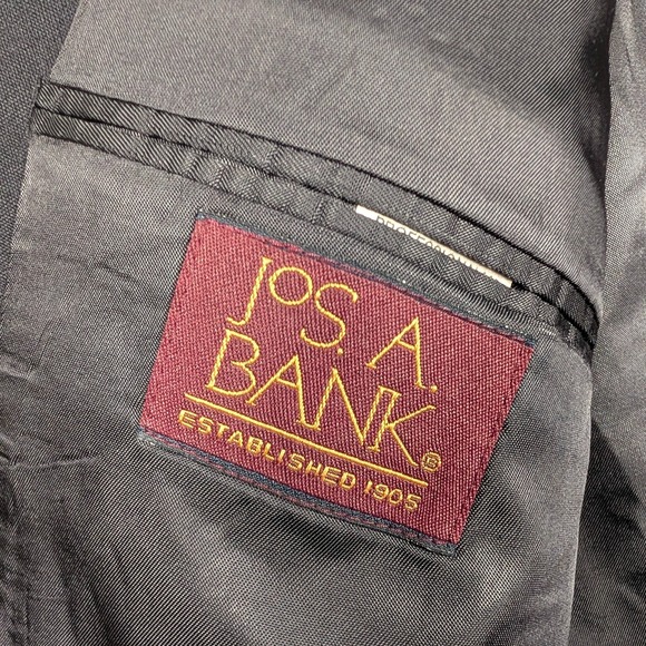 Vintage Jos. A. Bank Blazer Mens 46L Navy 100% Wool Gold Button Sport Coat USA - Picture 3 of 13